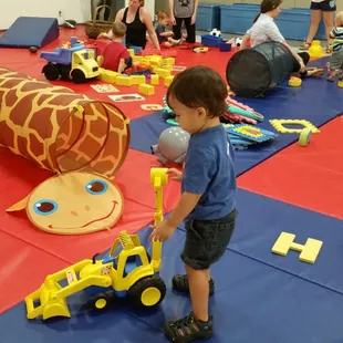 A class called Babies In Motion, affordable option during summer heat for indoor play