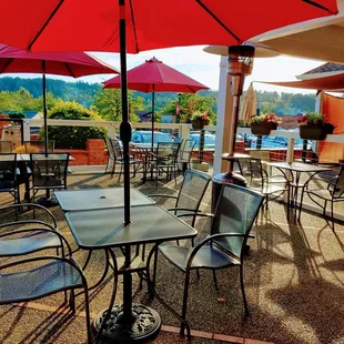 The perfect patio for outdoor wine enjoyment.