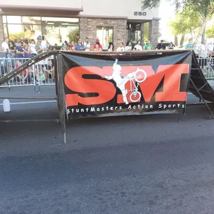 These guys were doing cool stunts with bikes and skate boards