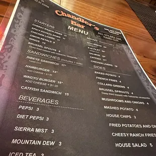 Food menu
