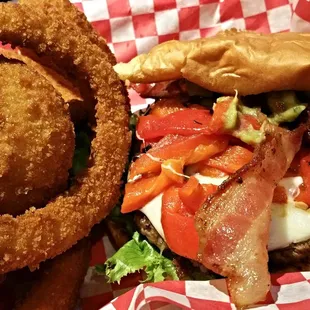 The Eastsider with Onion Rings