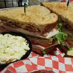 Ham and Turkey Club Sandwich