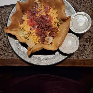 My Chipotle Chicken Salad served with Ranch Dressing.