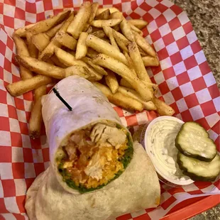Spicy chicken wrap