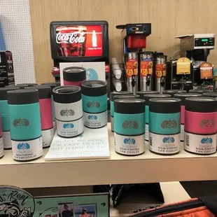 a variety of coffee products