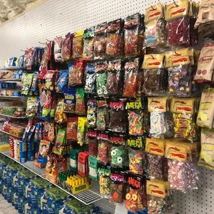 a variety of snacks on display