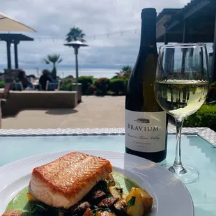 Salmon Entree with a view