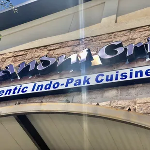 the front of the restaurant
