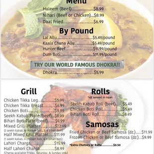 Updated Menu.