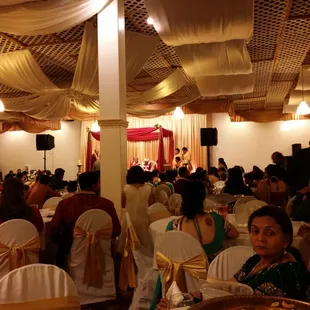 Wedding in the reception hall