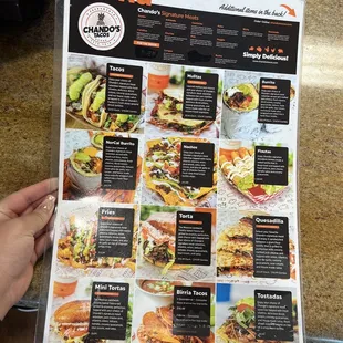 a menu for a mexican restaurant