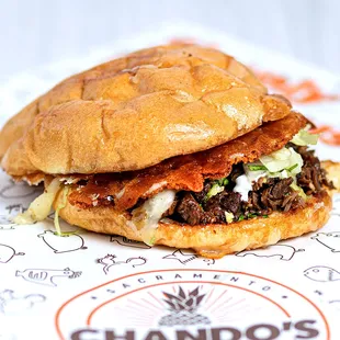 a sandwich on a wrapper