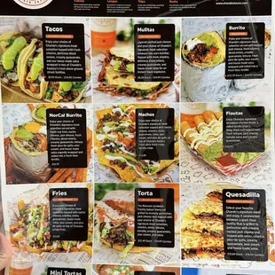 Menu as of 12/10/23 Part 1 of 2