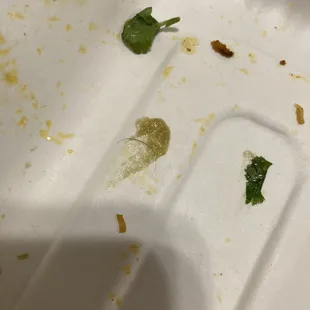 Hair in my food. Disgusting!