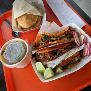 Birria taco with a torta