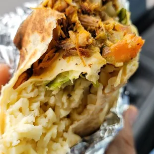 Bland chicken burrito
