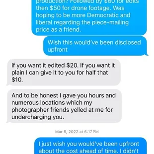 These prices were listed nowhere in our negotiations &amp; discussed after the photoshoot.