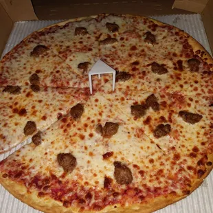 One topping sausage.