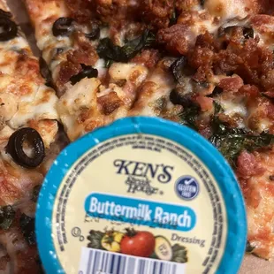 Unhappy customer with cardboard pizza and rude manager