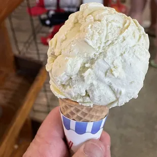 a cone of ice cream