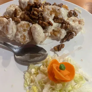 Honey walnut prawns