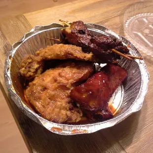 Pu pu platter is good when you want a little of everything.