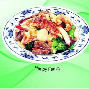 a plate of food on a green background