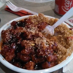 Sesame chicken. Pretty good!