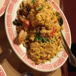 Spicy shrimp fried rice