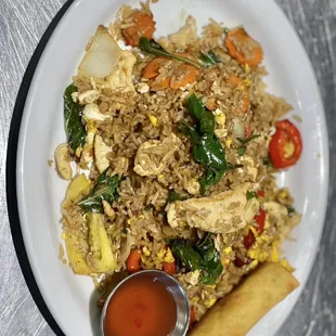 lunch special with egg roll