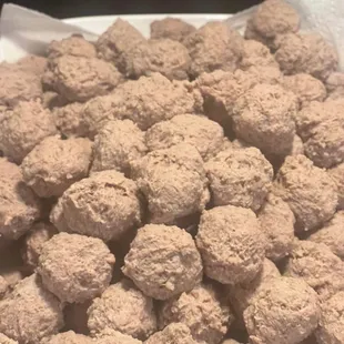 Beef tender meatballs for noodle soup