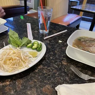 Pho noodles. Medium sized bowl. You can opt for a large but that&apos;s gonna be a lot of food.