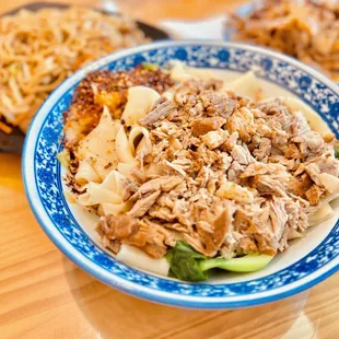 Spicy Hand-Ripped Noodles (Biang Biang Noodle) + additional pork