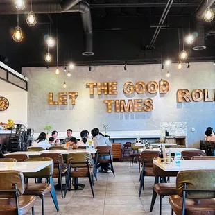 the interior of the restaurant