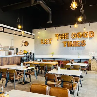 Inside spacious space in comfort chairs