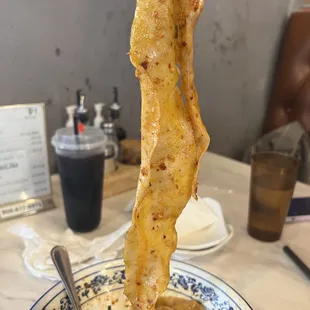 Hand made, hand attached, flat noodle (Cumin Lamb)