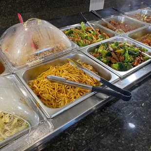 a variety of food items