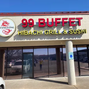 the front of the restaurant