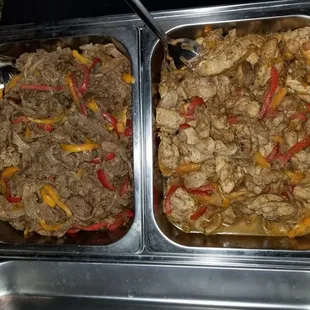 CHICKEN AND STEAK FAJITAS