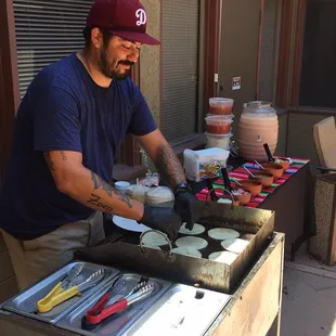 Super nice guy and he made his own salsa too! Great CNS taco party !!