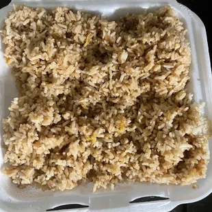 Dry fried rice with no taste!! Horrible!