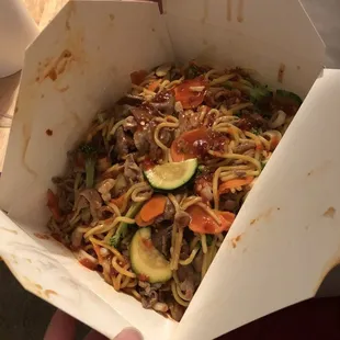 So much added to this dish with hot sauces. Left overs!