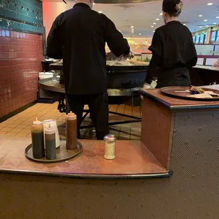 sushi and sashimi, interior