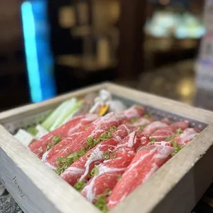 Seiro mushi with ribeye steak