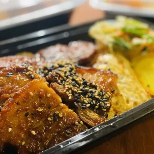 Pork Belly with added egg, noodles &amp; spicy Bangkok sauce YUM! :)...