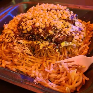 Pork belly okonomiyaki