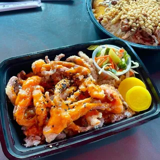 Fry Squid Rice Plate