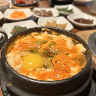Seafood tofu soup