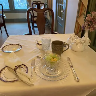 Refreshing fruit cup, same breakfast