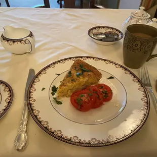 Crab quiche with lical tomatoes